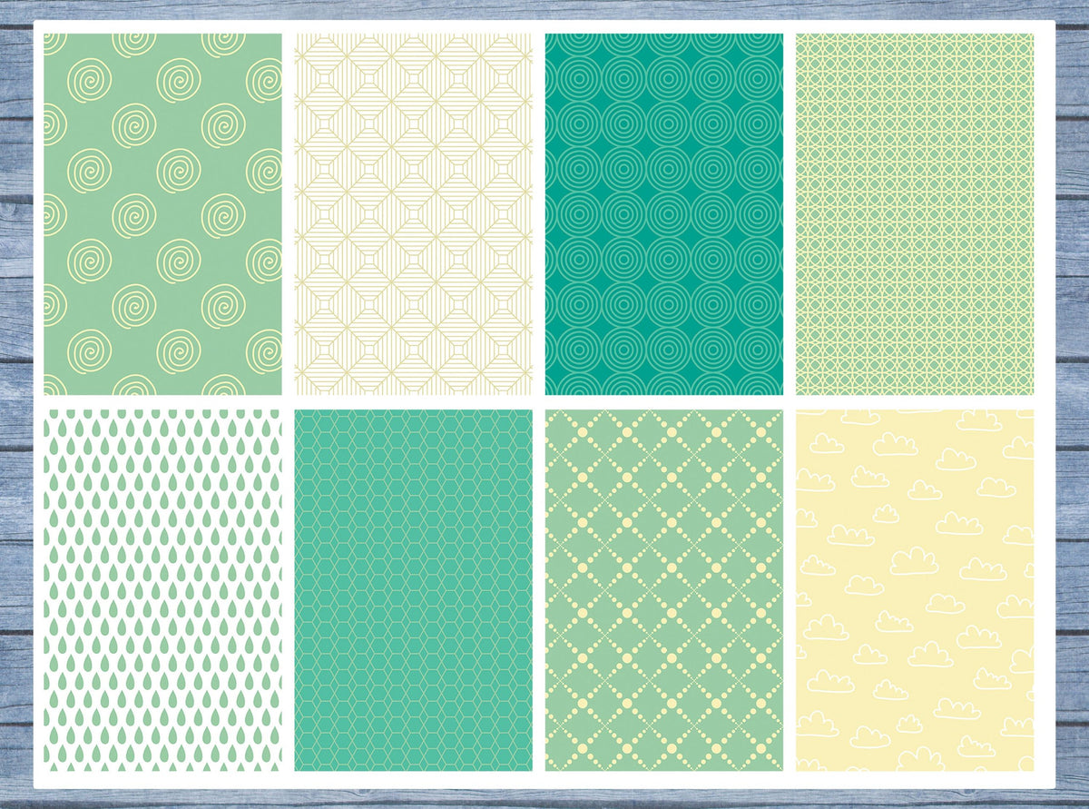 Rain Pattern Full Box Planner Stickers, Big Happy Planner, Erin Condren, Classic Happy Planner