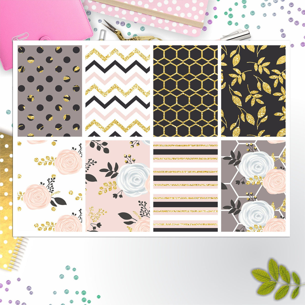 Rose Bloom Full Box Big Happy Planner, Erin Condren, Classic Happy Planner