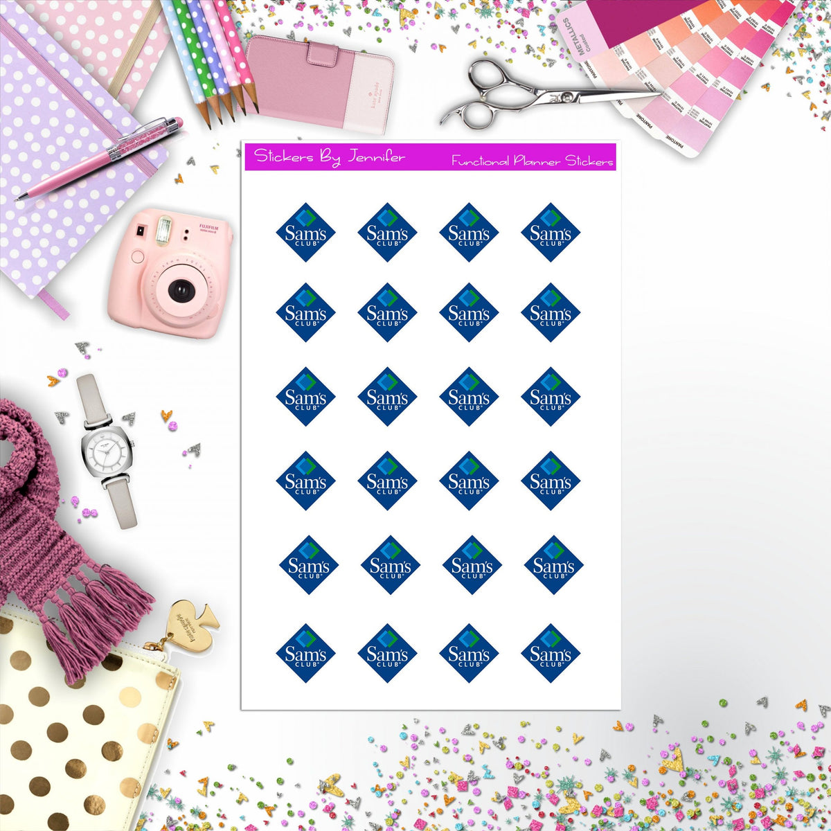 Sams Club Shopping Trip Reminder Planner Stickers