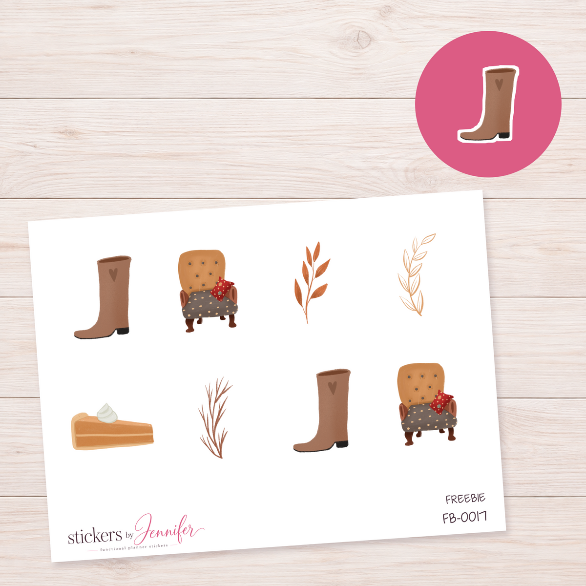 Fall Favorites September freebie sticker sheet FB-0017