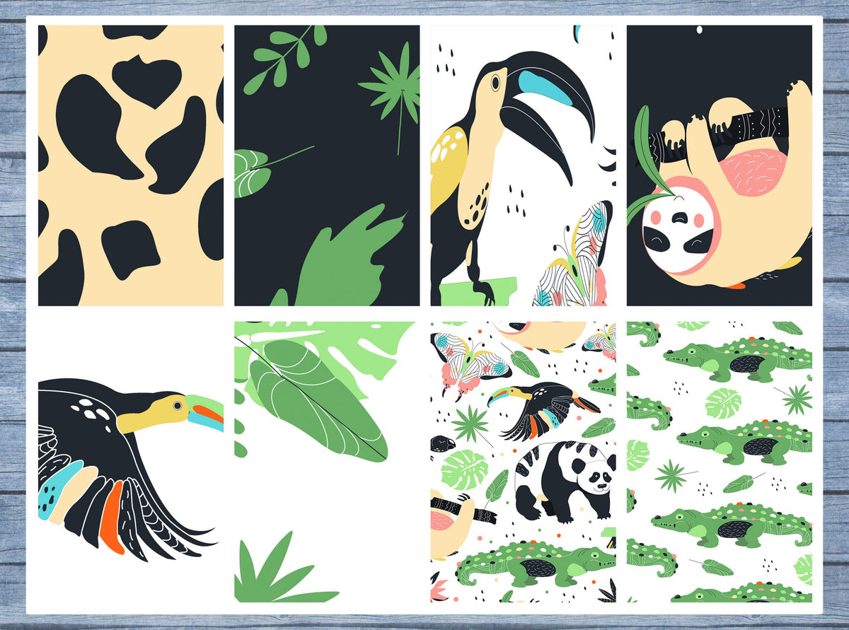 Sloths Jungle Full Box Planner Stickers, Big Happy Planner, Erin Condren, Classic Happy Planner