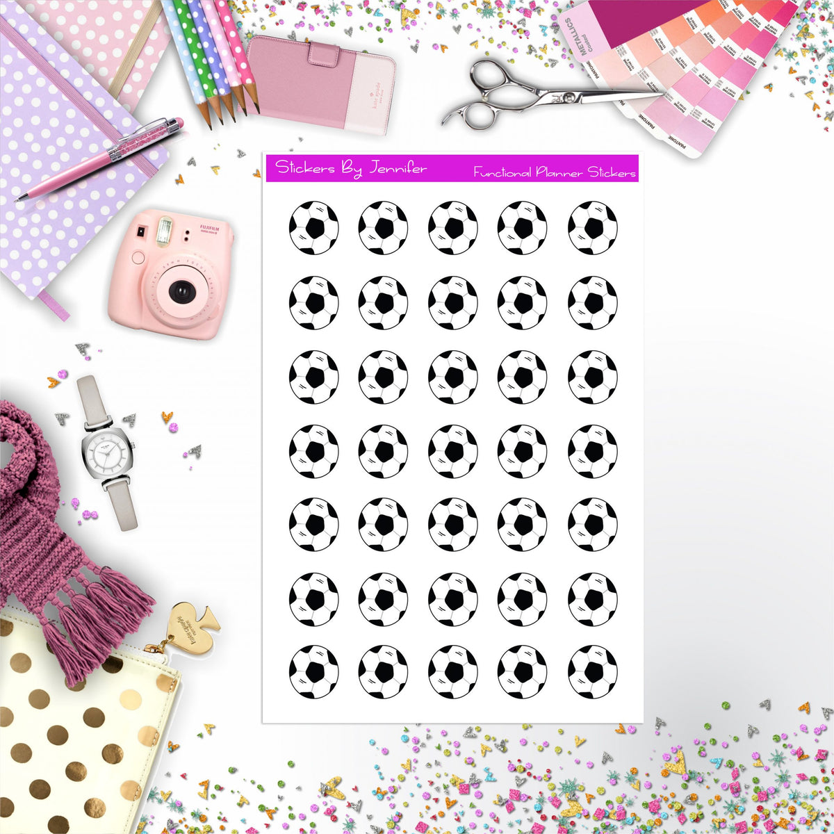 Soccer Stickers, Planner Stickers, Journal Stickers, Functional Planner Stickers, Stationary Stickers