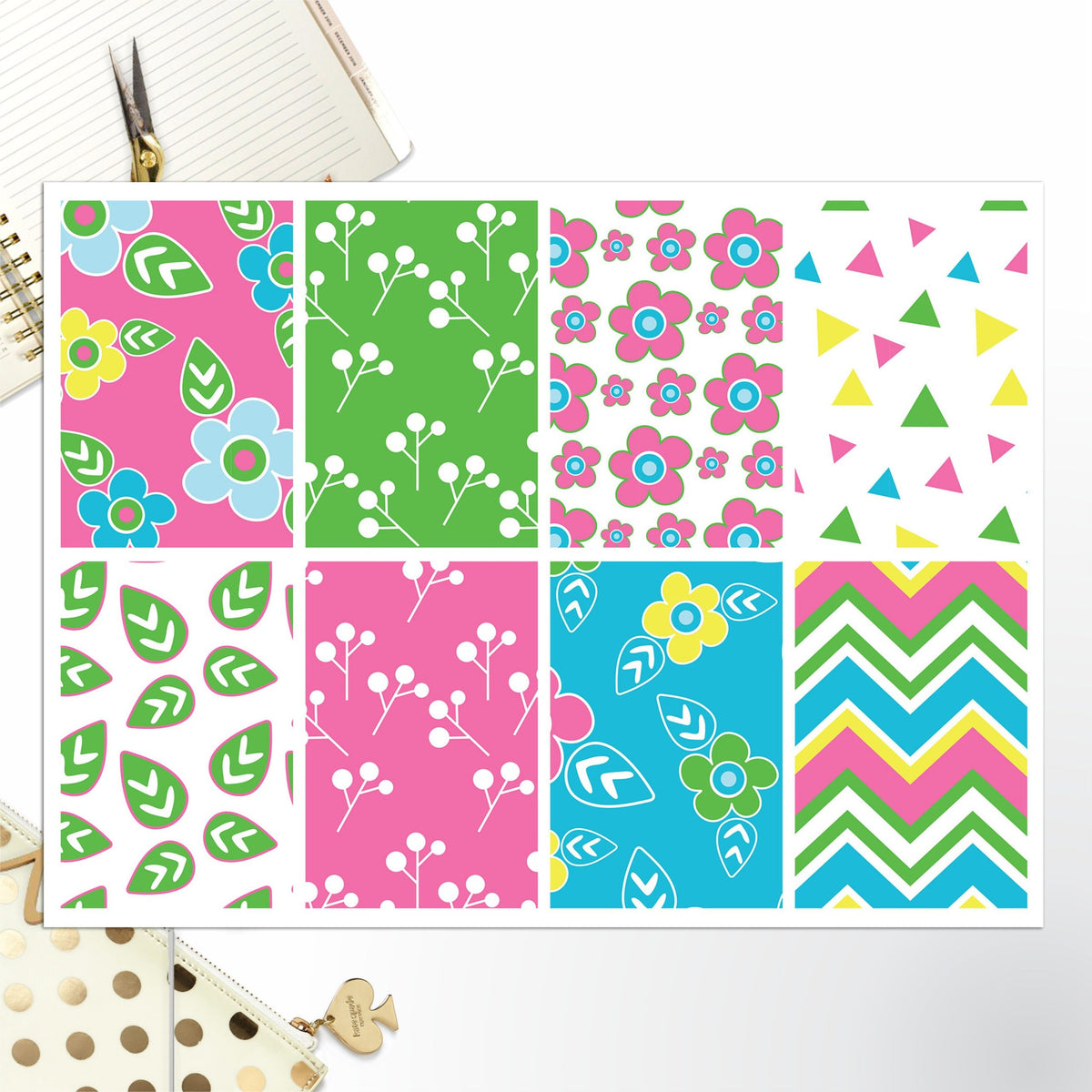 Spring Flowers Full Box Big Happy Planner, Erin Condren, Classic Happy Planner