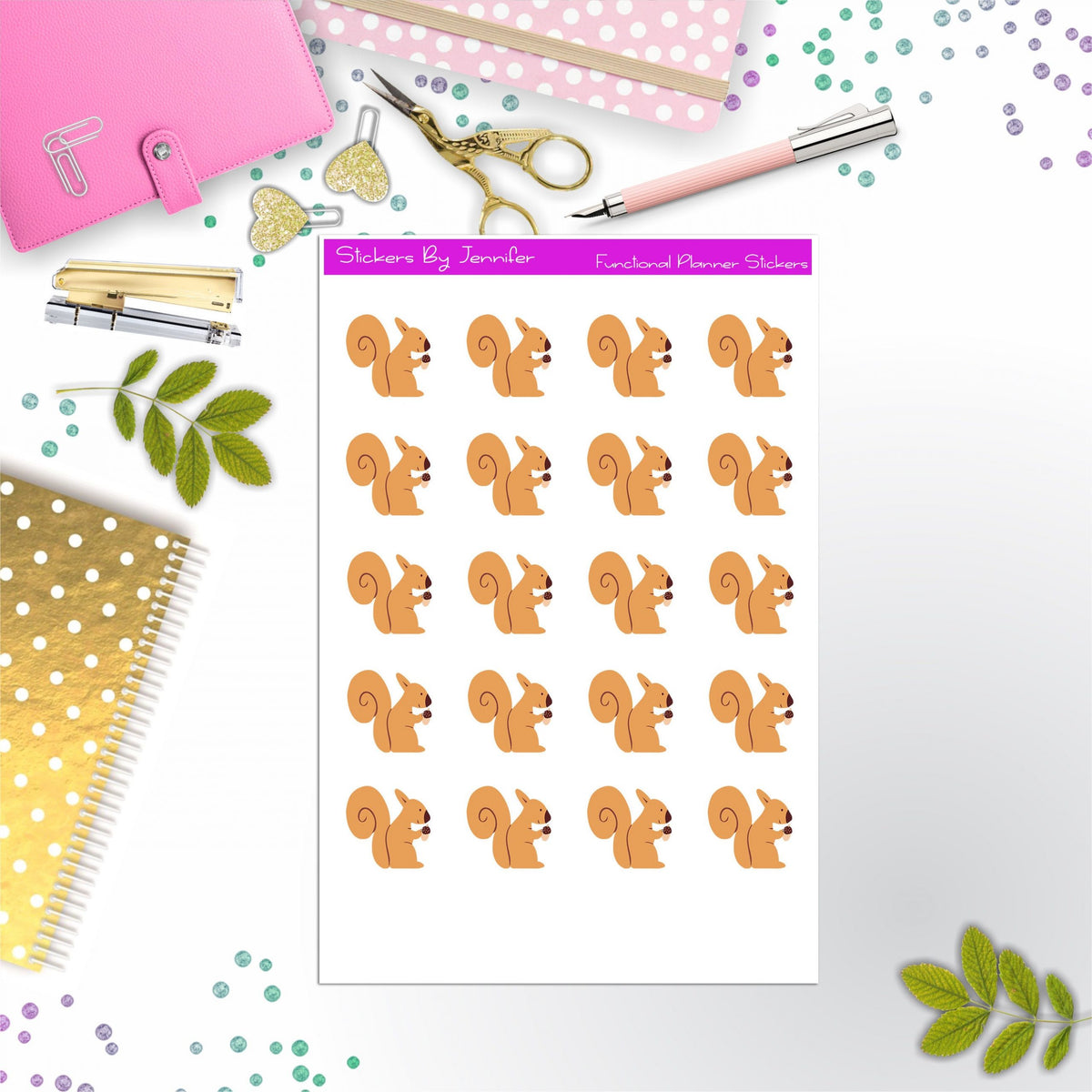 Squirrel Planner Stickers