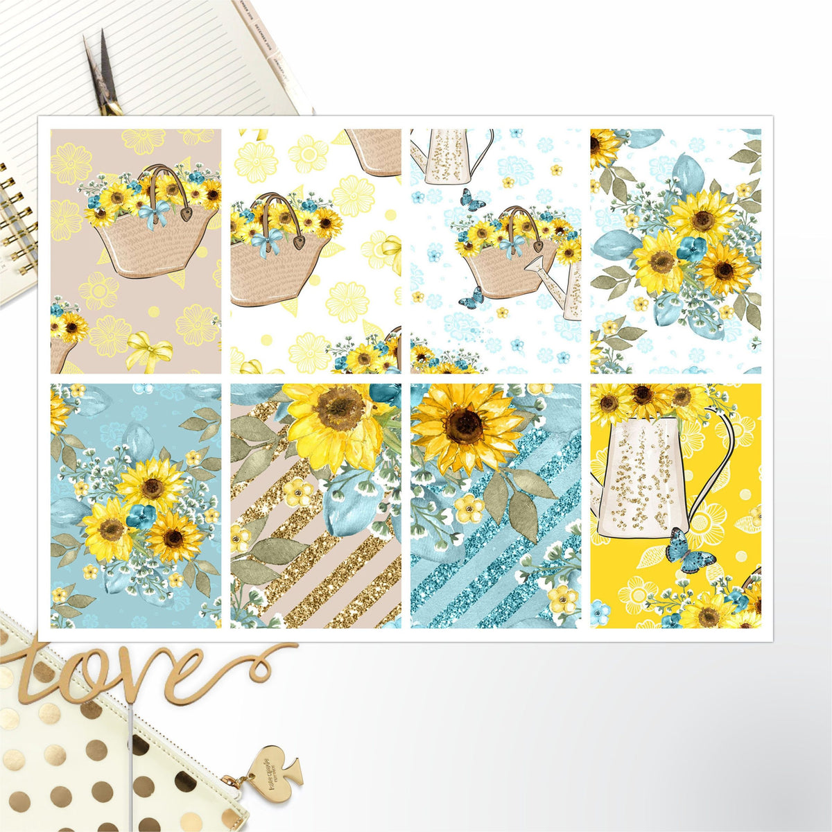 Sunflower Full Box Big Happy Planner, Erin Condren, Classic Happy Planner