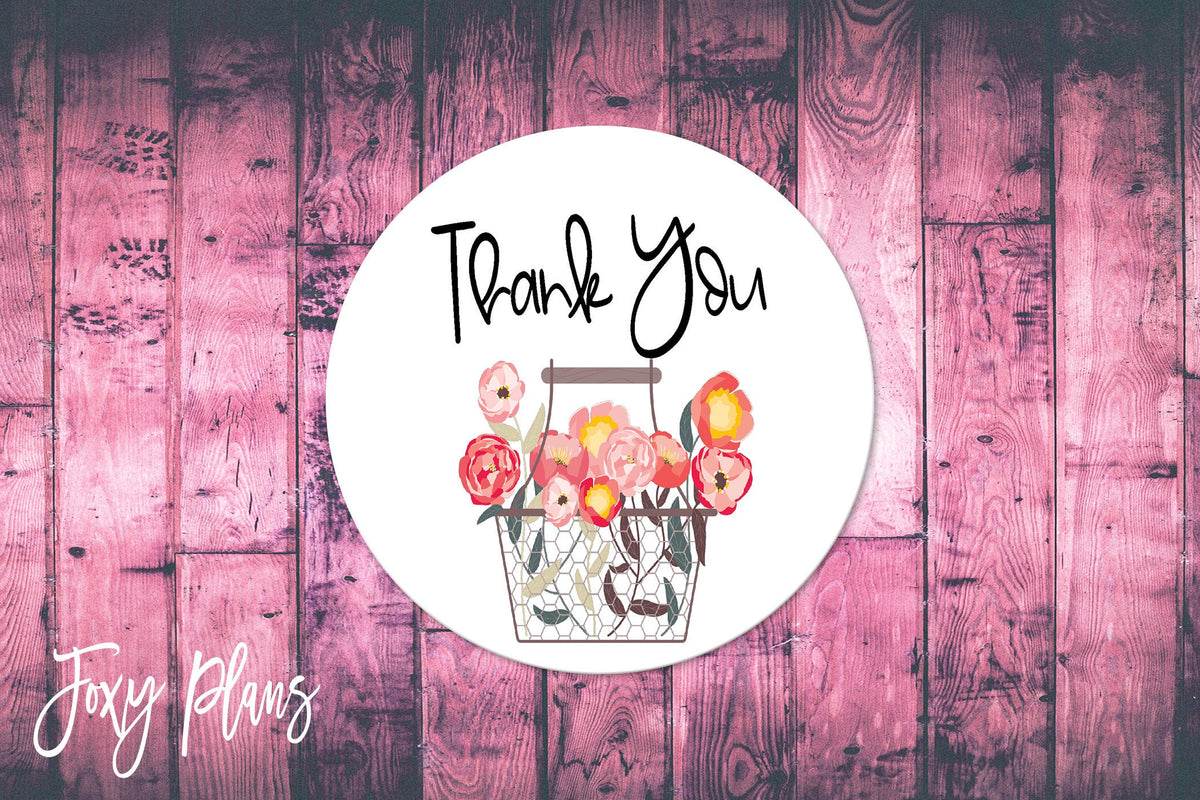 Thank You, Small Business Stickers, Circle Stickers, Stationary Stickers, Functional Planner Stickers, Envelope Stickers