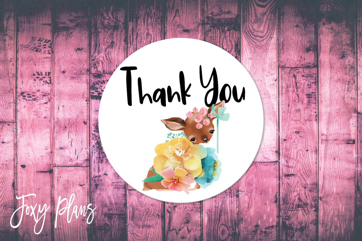 Thank You, Small Business Stickers, Circle Stickers, Stationary Stickers, Functional Planner Stickers, Envelope Stickers