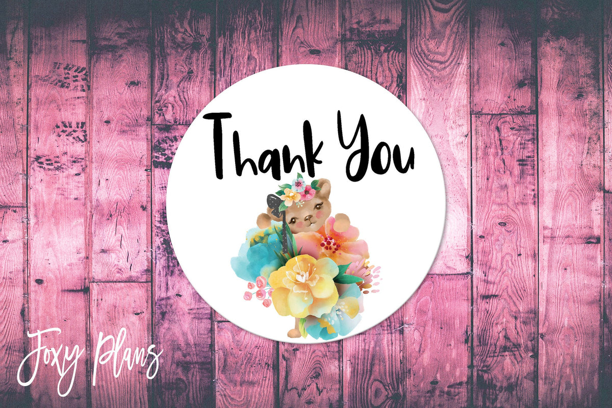 Thank You, Small Business Stickers, Circle Stickers, Stationary Stickers, Functional Planner Stickers, Envelope Stickers