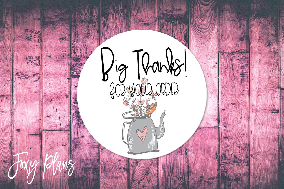 Thank You, Small Business Stickers, Circle Stickers, Stationary Stickers, Functional Planner Stickers, Envelope Stickers