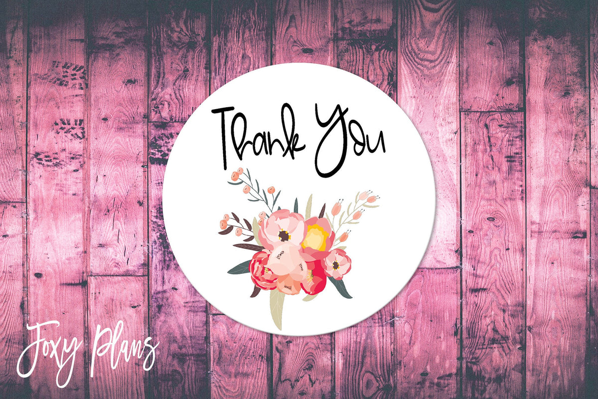 Thank You, Small Business Stickers, Circle Stickers, Stationary Stickers, Functional Planner Stickers, Envelope Stickers