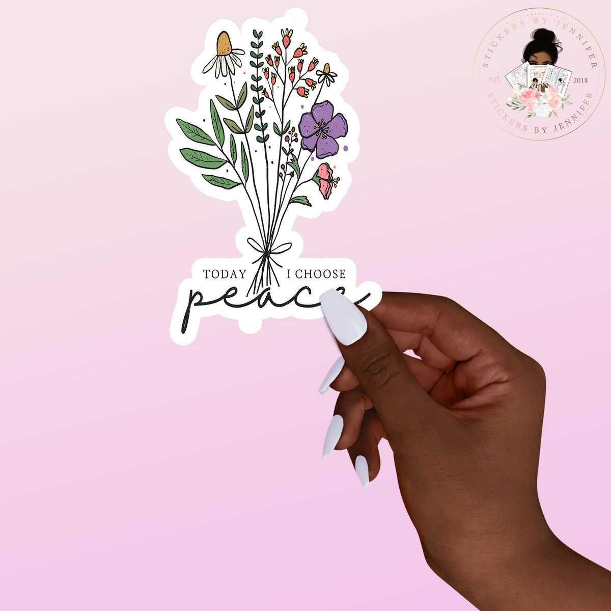 Today I Choose Peace Vinyl Sticker