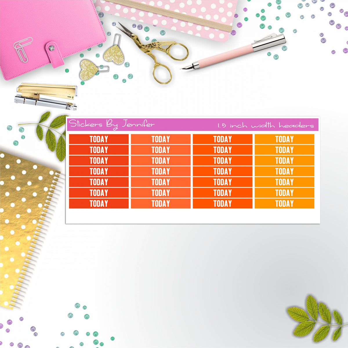 Today Planner Headers, Planner Stickers, Journal Stickers, Functional Planner Stickers, Stationary Stickers