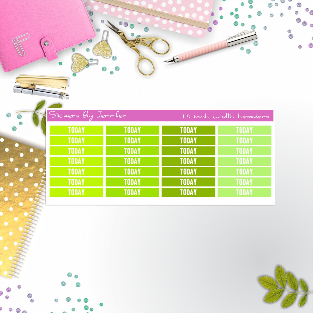 Today Planner Headers, Planner Stickers, Journal Stickers, Functional Planner Stickers, Stationary Stickers