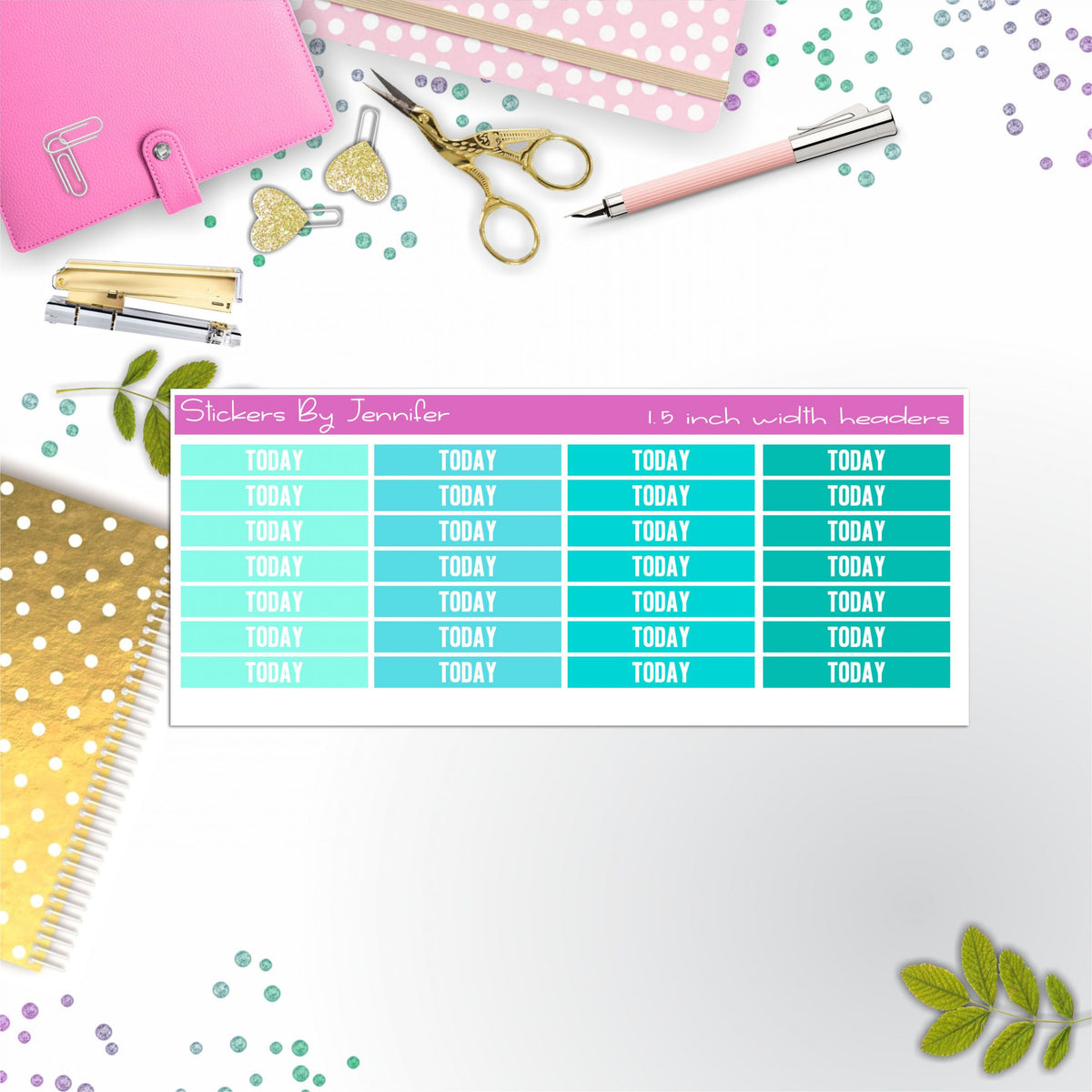Today Planner Headers, Planner Stickers, Journal Stickers, Functional Planner Stickers, Stationary Stickers