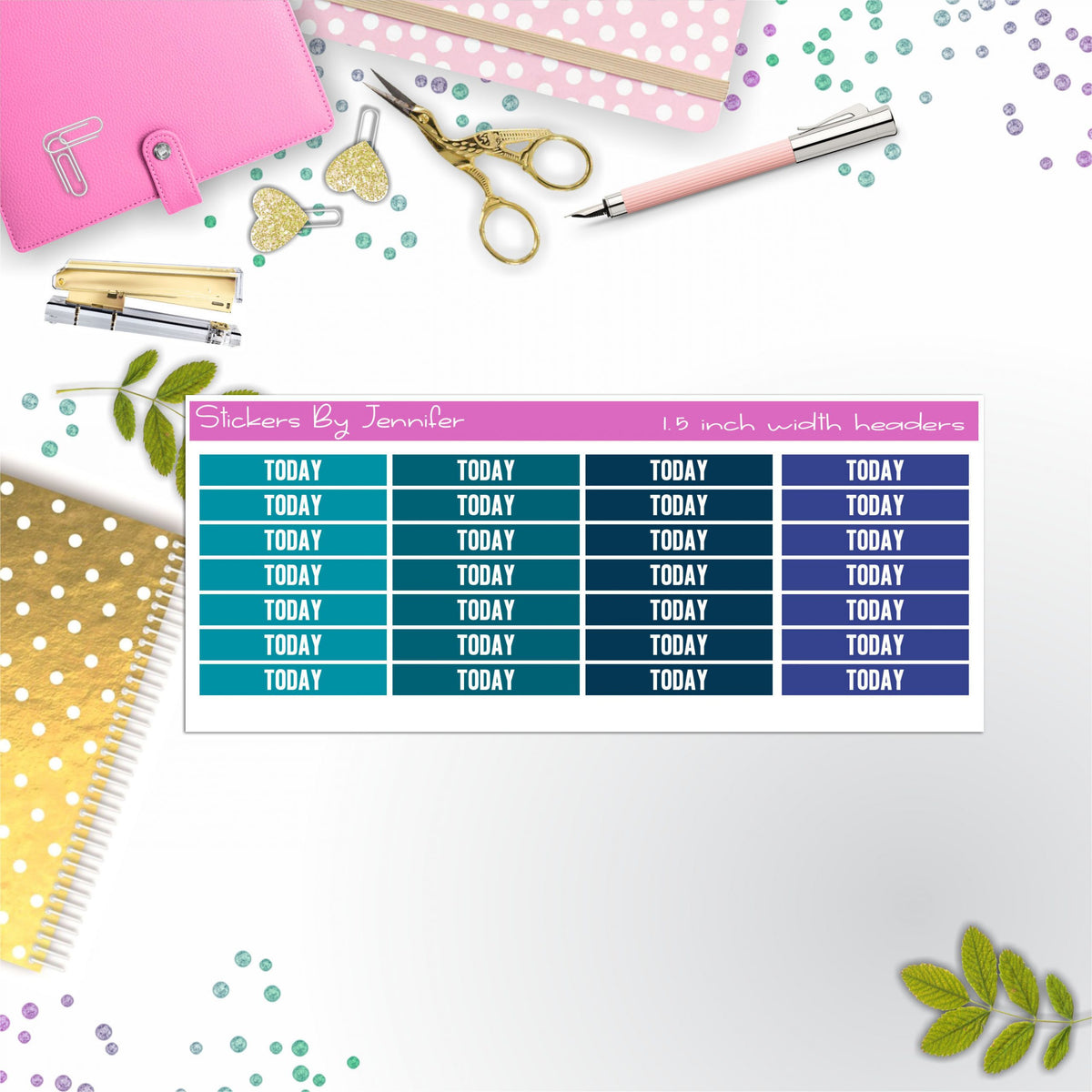Today Planner Headers, Planner Stickers, Journal Stickers, Functional Planner Stickers, Stationary Stickers