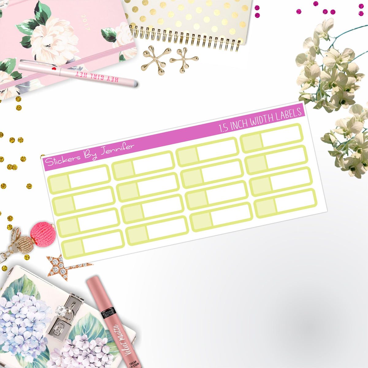 Two-Toned Appointment Labels 008 Quarter Boxes Planner Stickers, Journal Stickers, Functional Planner Stickers, Stationary Stickers