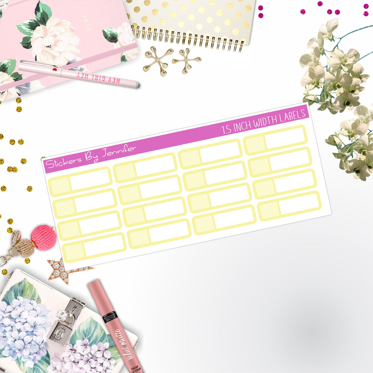Two-Toned Appointment Labels 009 Quarter Boxes Planner Stickers, Journal Stickers, Functional Planner Stickers, Stationary Stickers