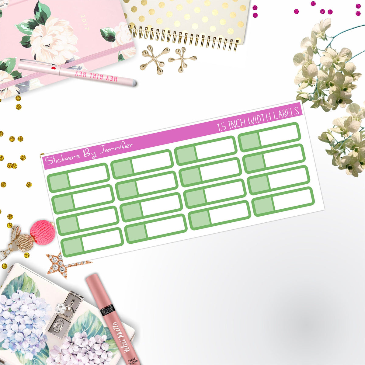 Two-Toned Appointment Labels 013 Quarter Boxes Planner Stickers, Journal Stickers, Functional Planner Stickers, Stationary Stickers