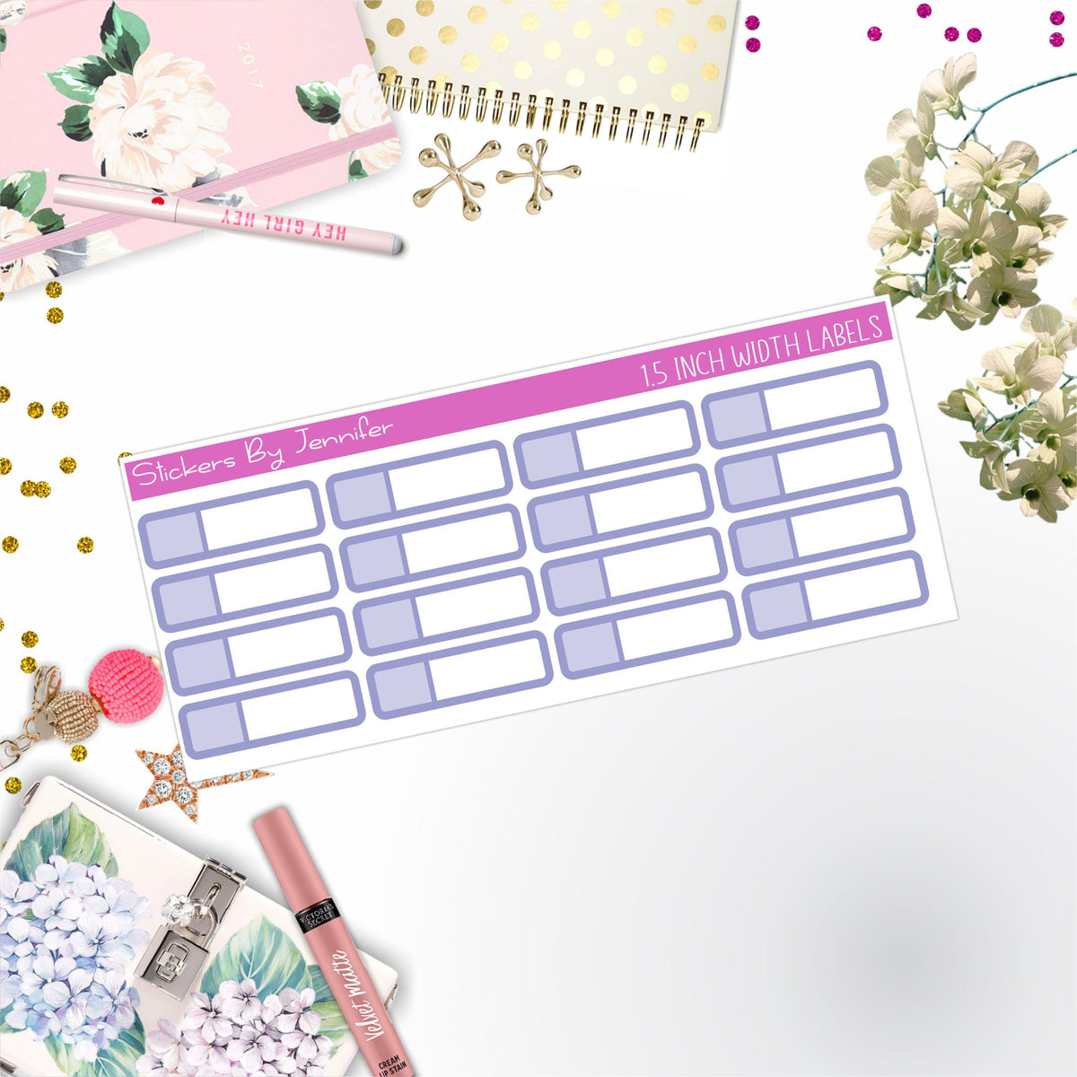 Two-Toned Appointment Labels 042 Quarter Boxes Planner Stickers, Journal Stickers, Functional Planner Stickers, Stationary Stickers
