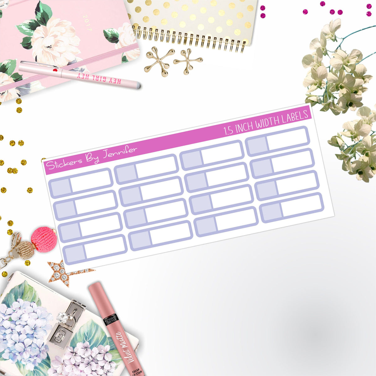 Two-Toned Appointment Labels 043 Quarter Boxes Planner Stickers, Journal Stickers, Functional Planner Stickers, Stationary Stickers