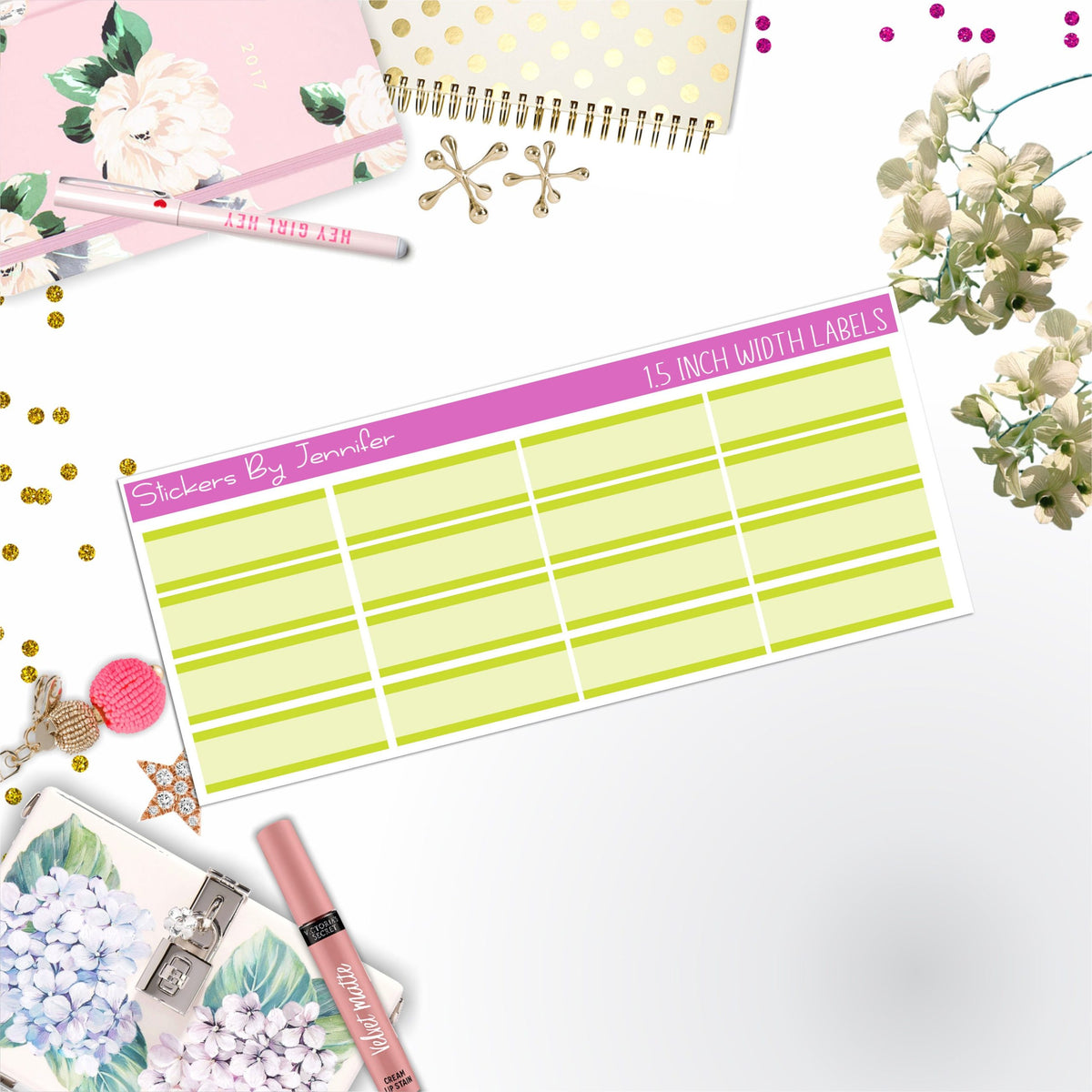 Two-Toned Labels 008 Quarter Boxes Planner Stickers, Journal Stickers, Functional Planner Stickers, Stationary Stickers