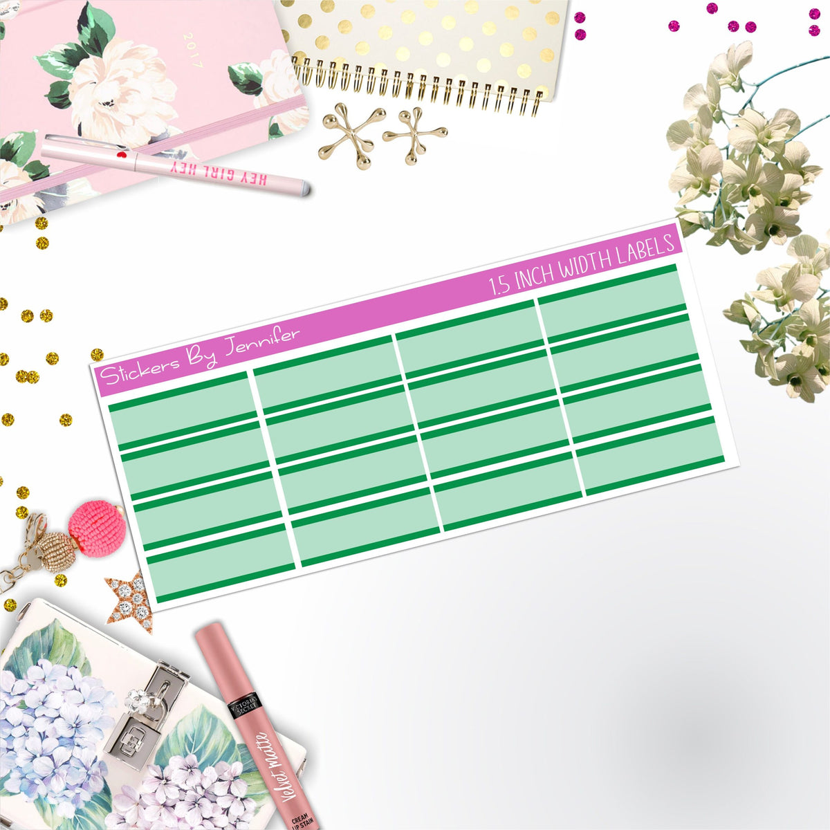 Two-Toned Labels 020 Quarter Boxes Planner Stickers, Journal Stickers, Functional Planner Stickers, Stationary Stickers
