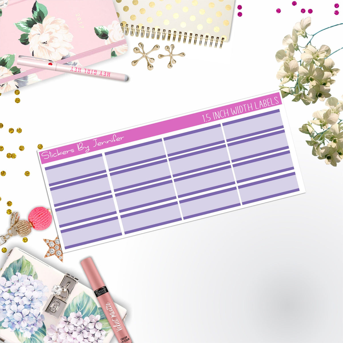Two-Toned Labels 048 Quarter Boxes Planner Stickers, Journal Stickers, Functional Planner Stickers, Stationary Stickers