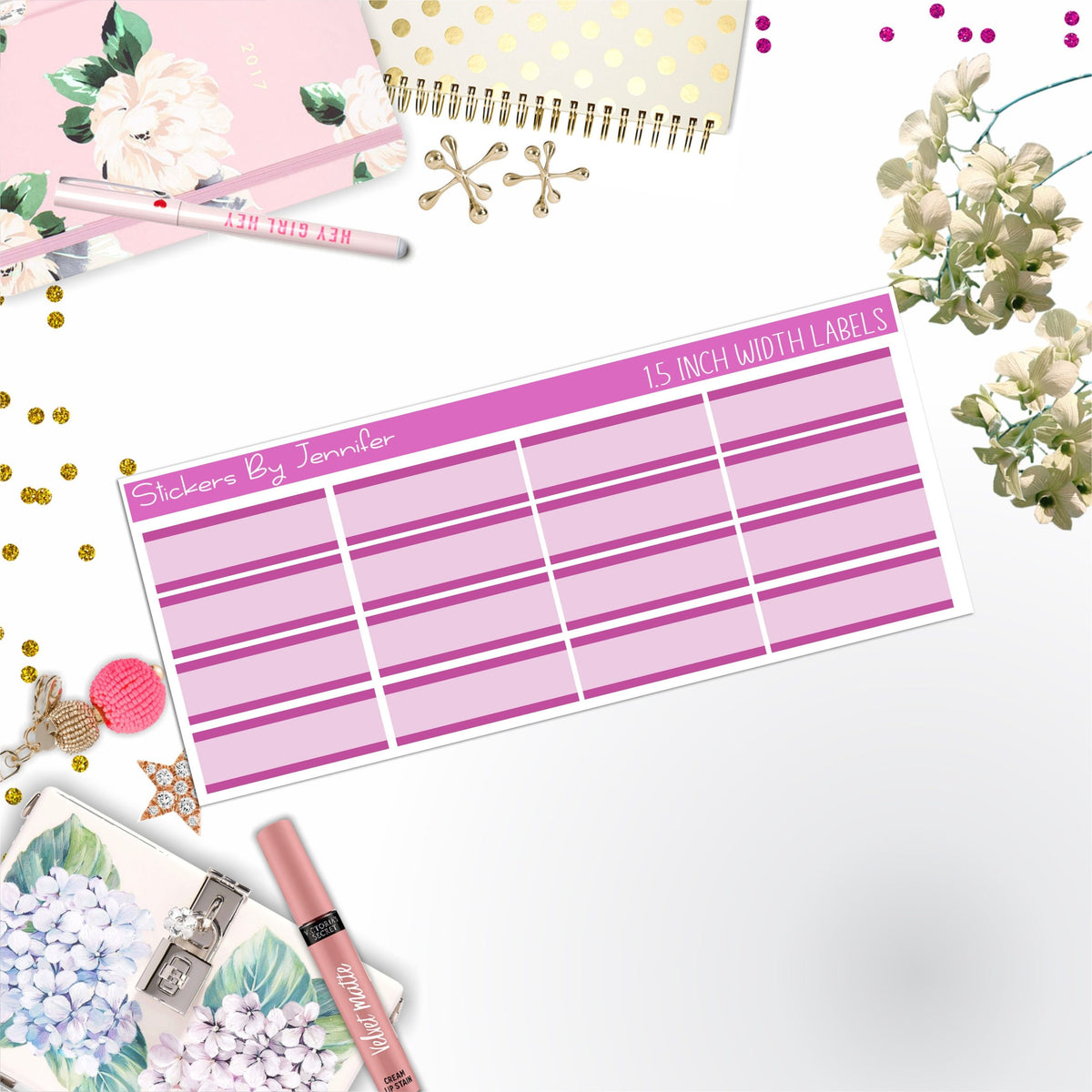 Two-Toned Labels 059 Quarter Boxes Planner Stickers, Journal Stickers, Functional Planner Stickers, Stationary Stickers