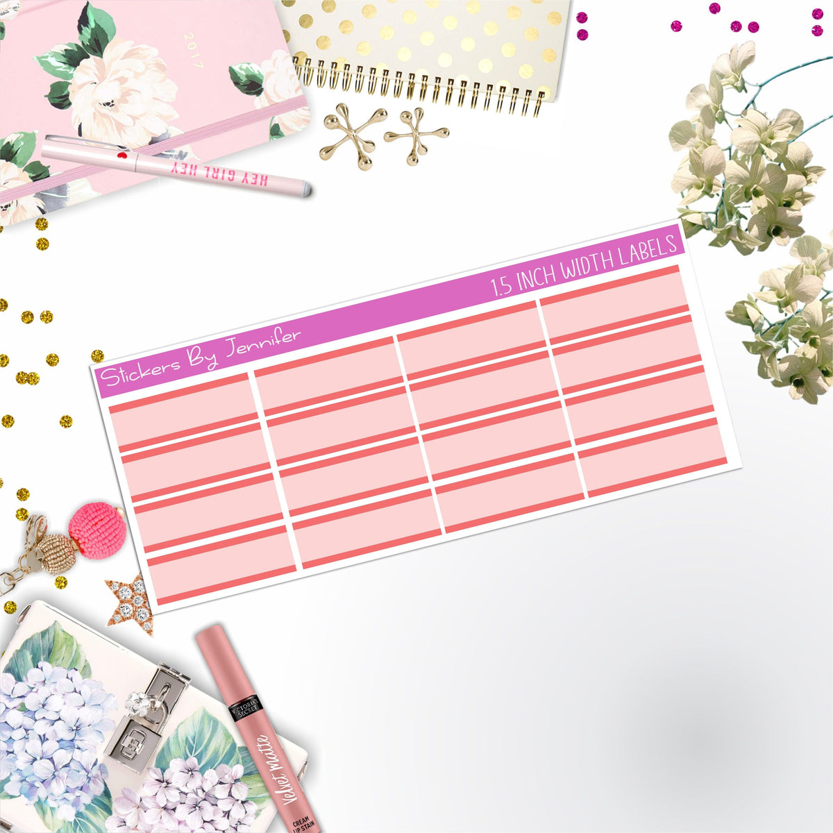 Two-Toned Labels 070 Quarter Boxes Planner Stickers, Journal Stickers, Functional Planner Stickers, Stationary Stickers