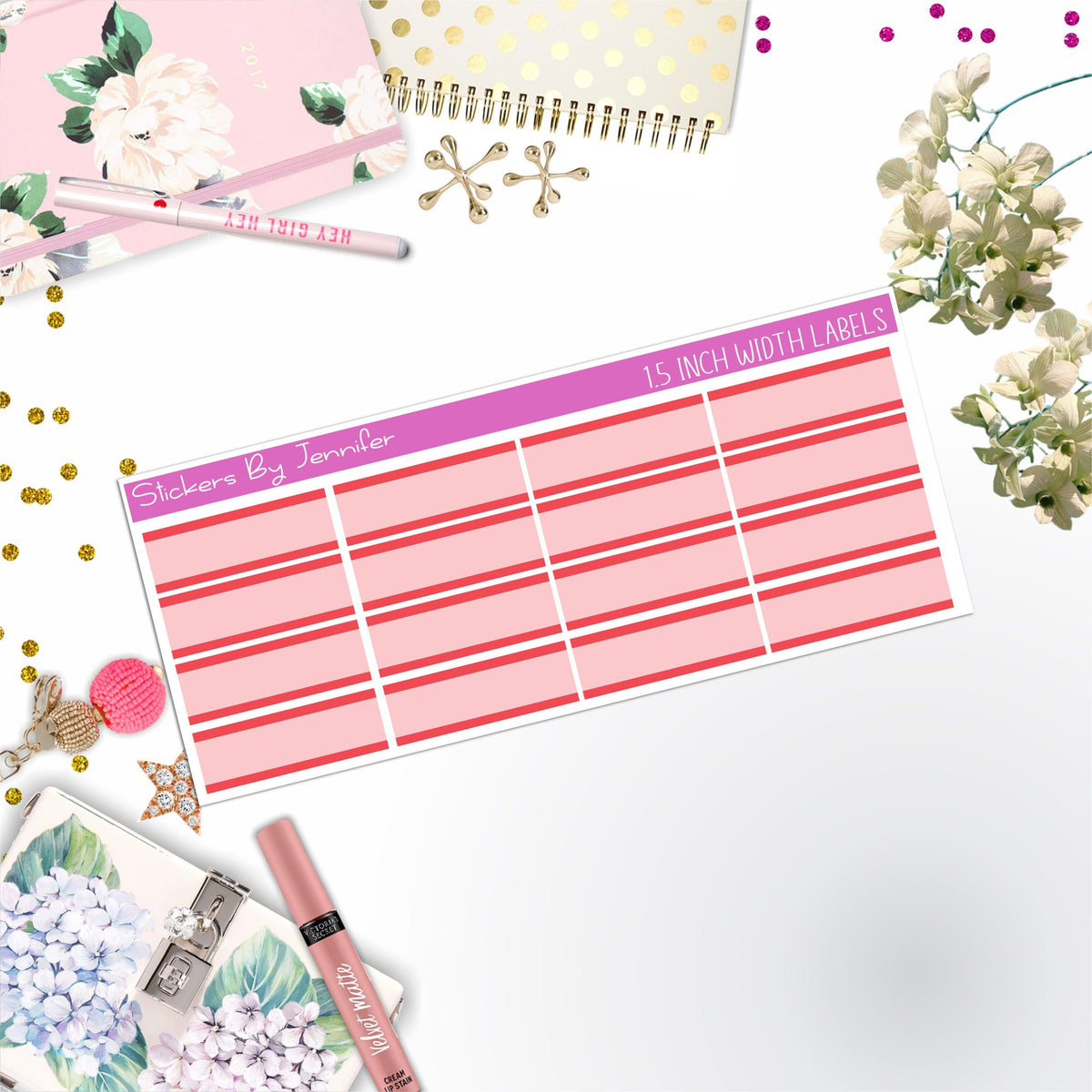 Two-Toned Labels 071 Quarter Boxes Planner Stickers, Journal Stickers, Functional Planner Stickers, Stationary Stickers