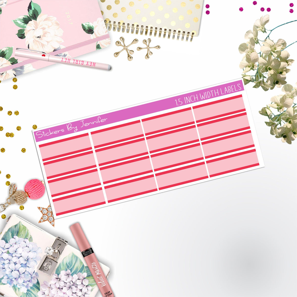 Two-Toned Labels 072 Quarter Boxes Planner Stickers, Journal Stickers, Functional Planner Stickers, Stationary Stickers