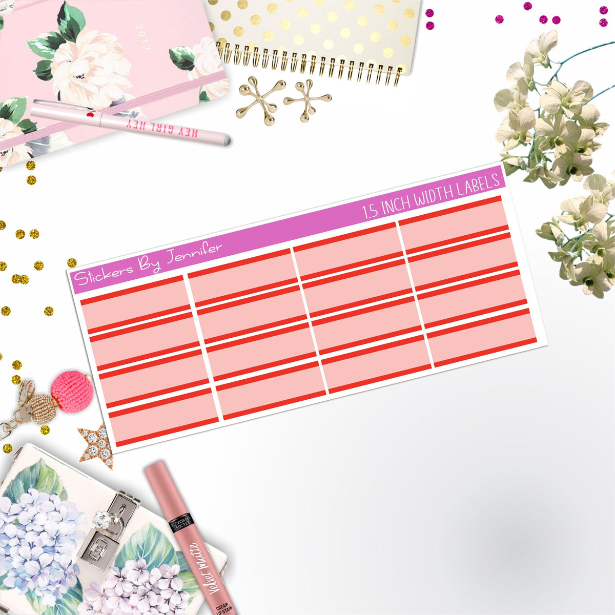 Two-Toned Labels 075 Quarter Boxes Planner Stickers, Journal Stickers, Functional Planner Stickers, Stationary Stickers