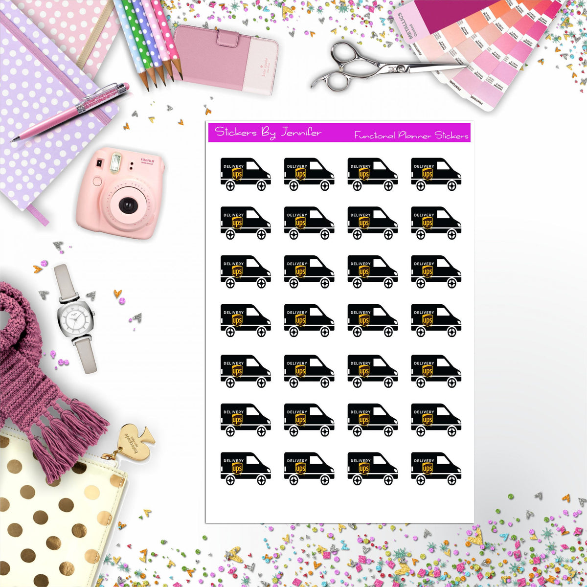 UPS Delivery Planner Stickers