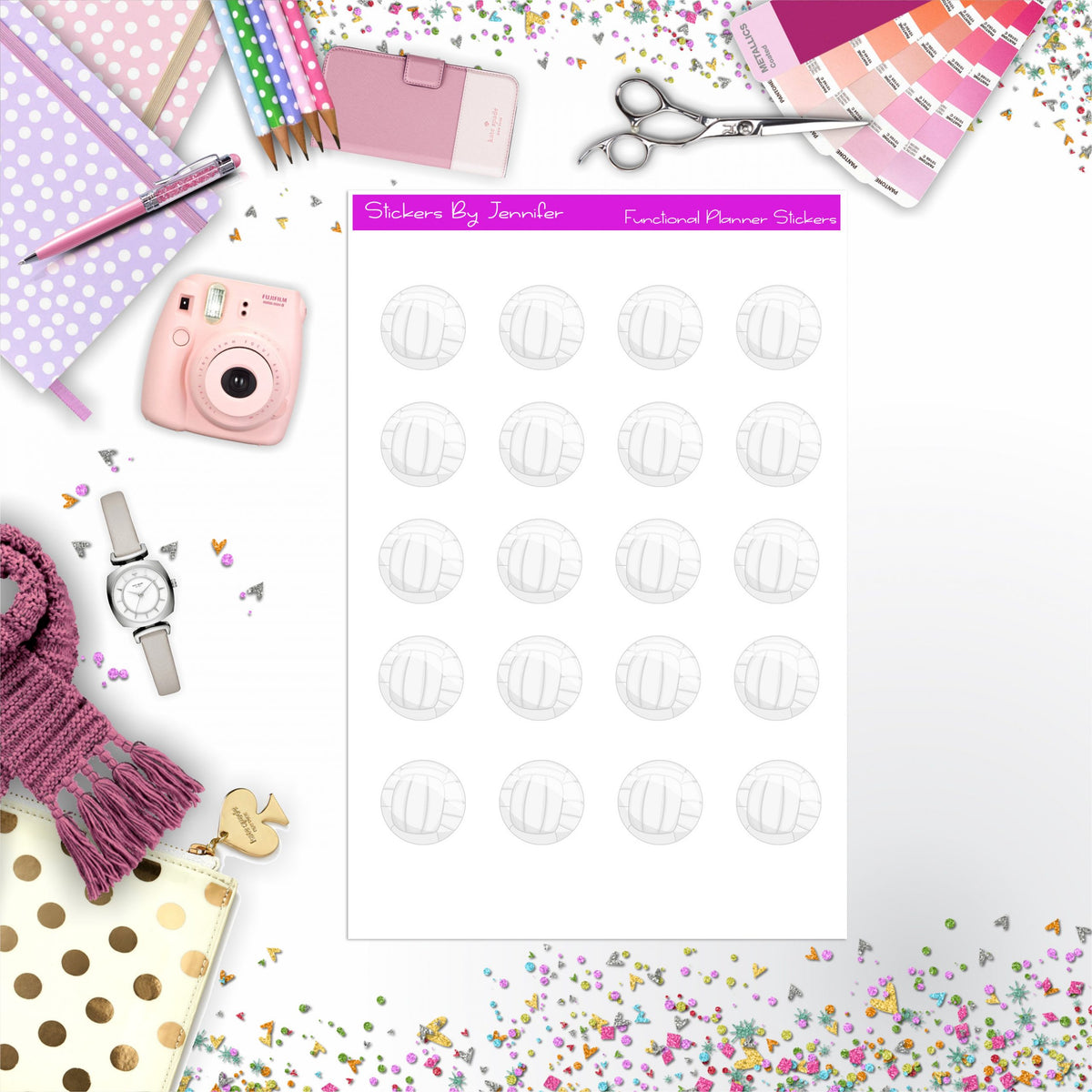 Volleyball Stickers, Planner Stickers, Journal Stickers, Functional Planner Stickers, Stationary Stickers