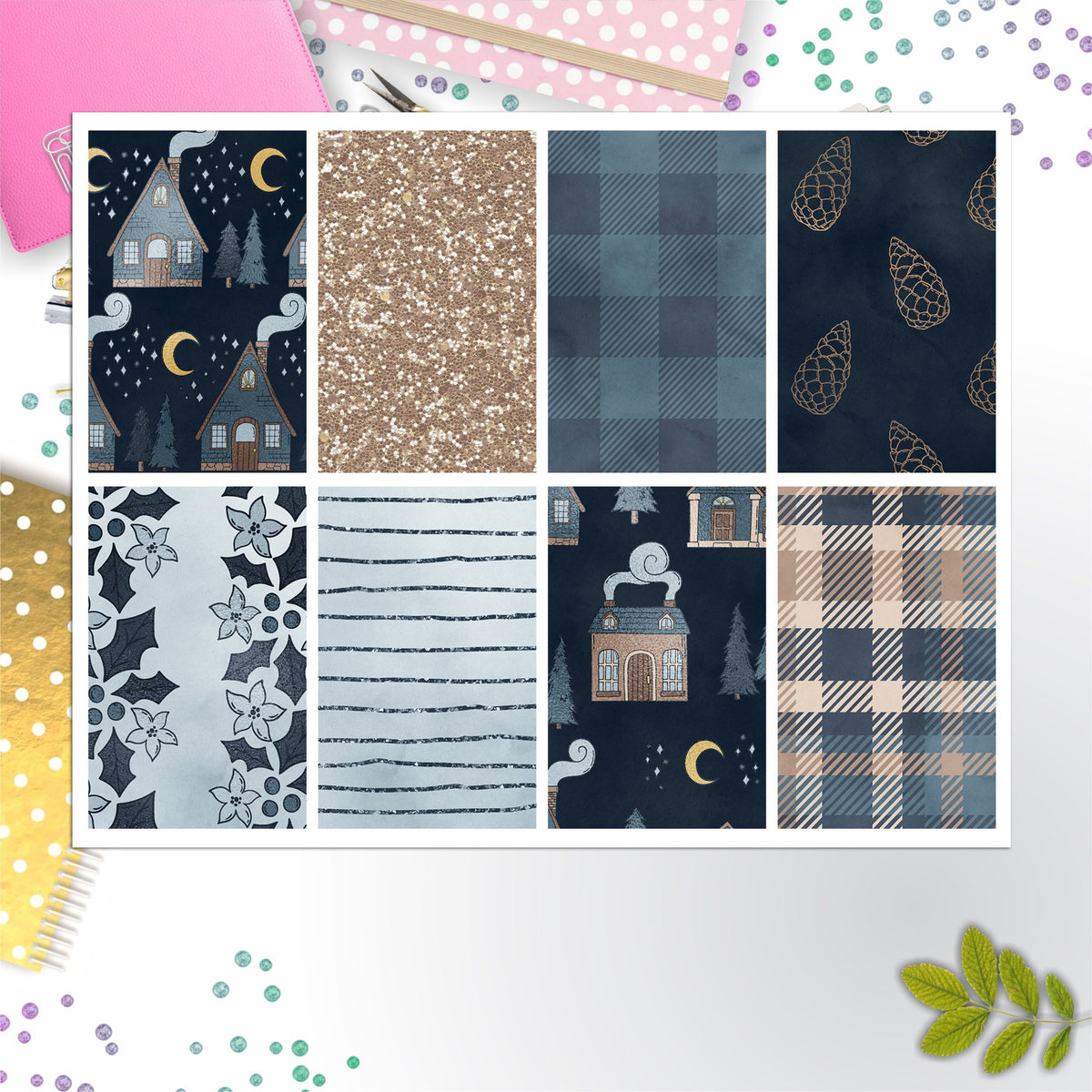 Winter Comfort Full Box Big Happy Planner, Erin Condren, Classic Happy Planner
