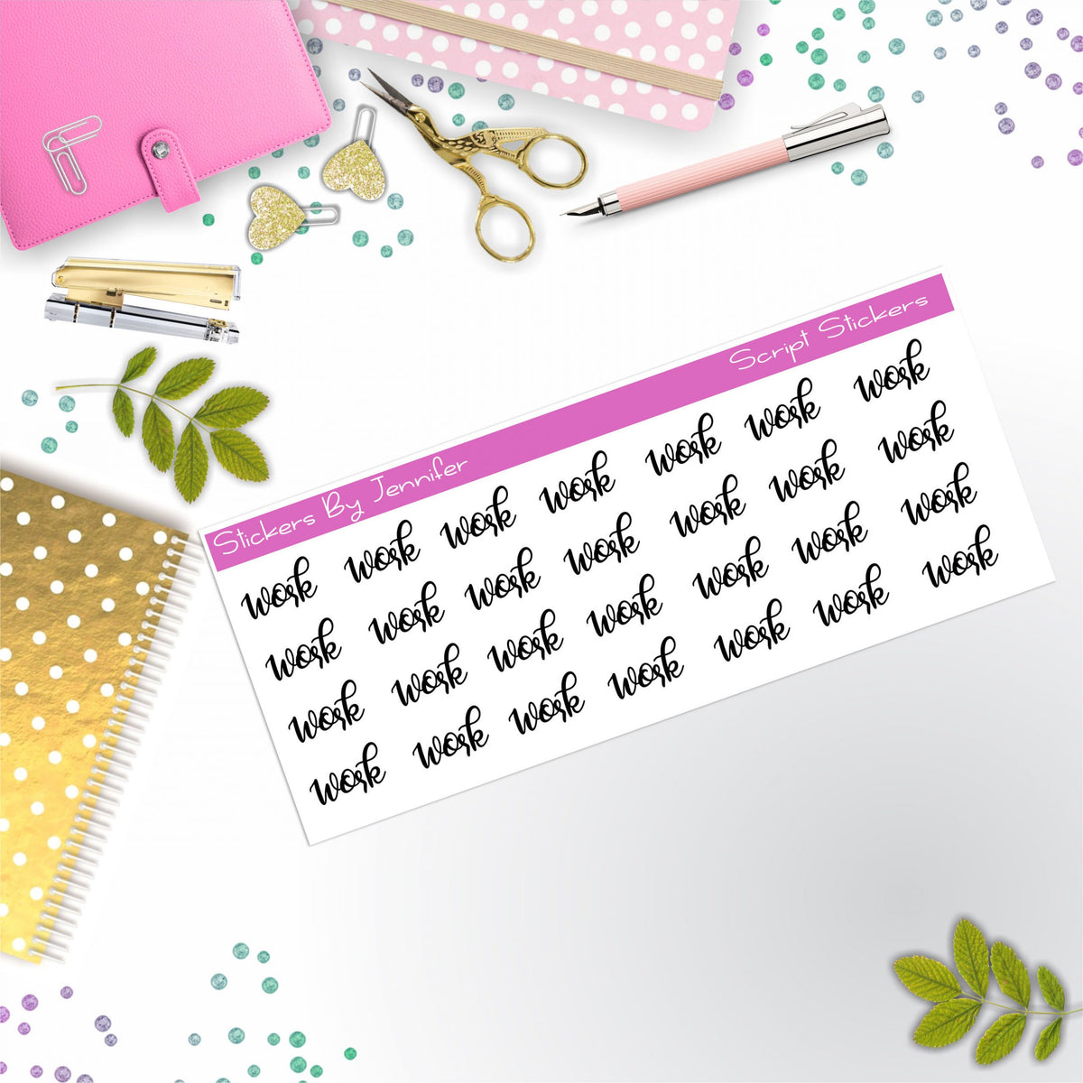 Work Script Stickers, Planner Stickers, Journal Stickers, Functional Planner Stickers, Stationary Stickers