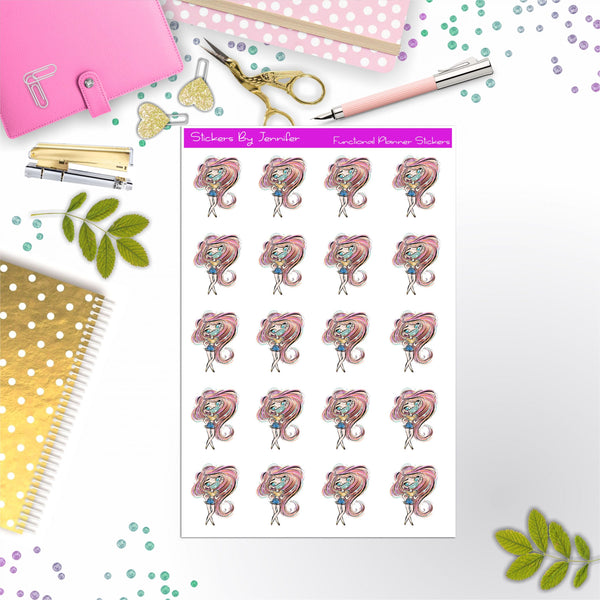 Face Mask Girl Planner Stickers, Bullet Journal Stickers, Functional Planner Stickers, Stationary Stickers