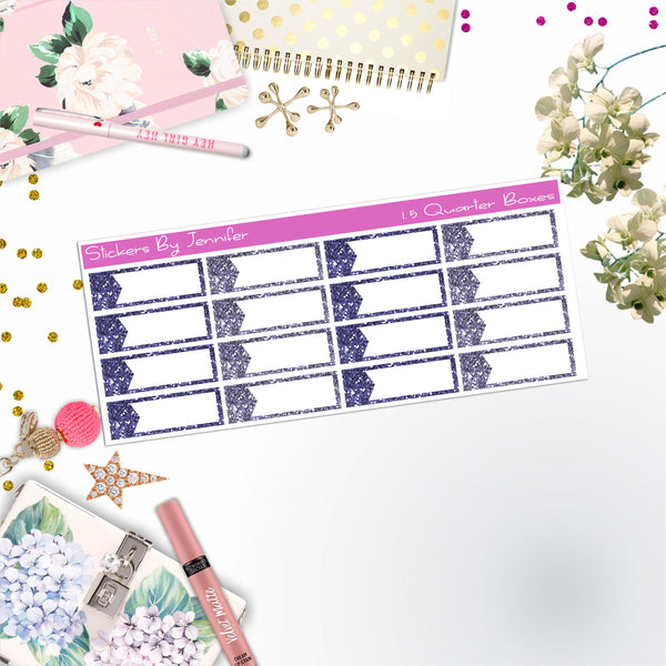 Quarter Boxes 001 Planner Stickers, Journal Stickers, Functional Planner Stickers, Stationary Stickers