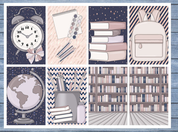 Study Full Box Planner Stickers, Big Happy Planner, Erin Condren, Classic Happy Planner