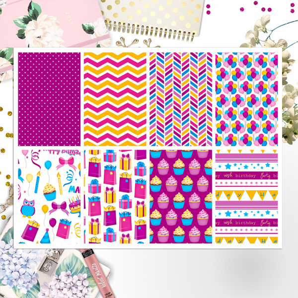Birthday Full Box Big Happy Planner, Erin Condren, Classic Happy Planner