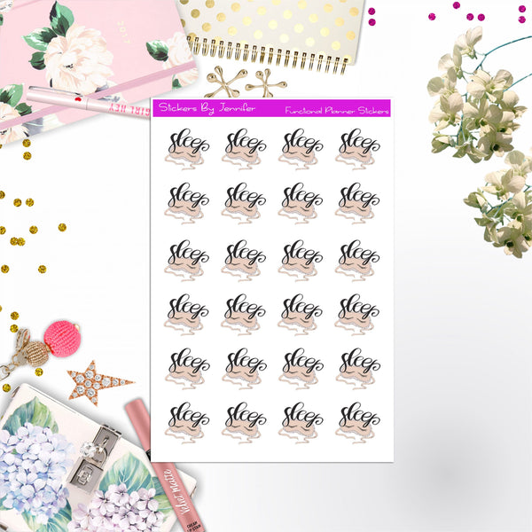 Sleep Icon Stickers, Bullet Journal Stickers, Functional Planner Stickers, Stationary Stickers