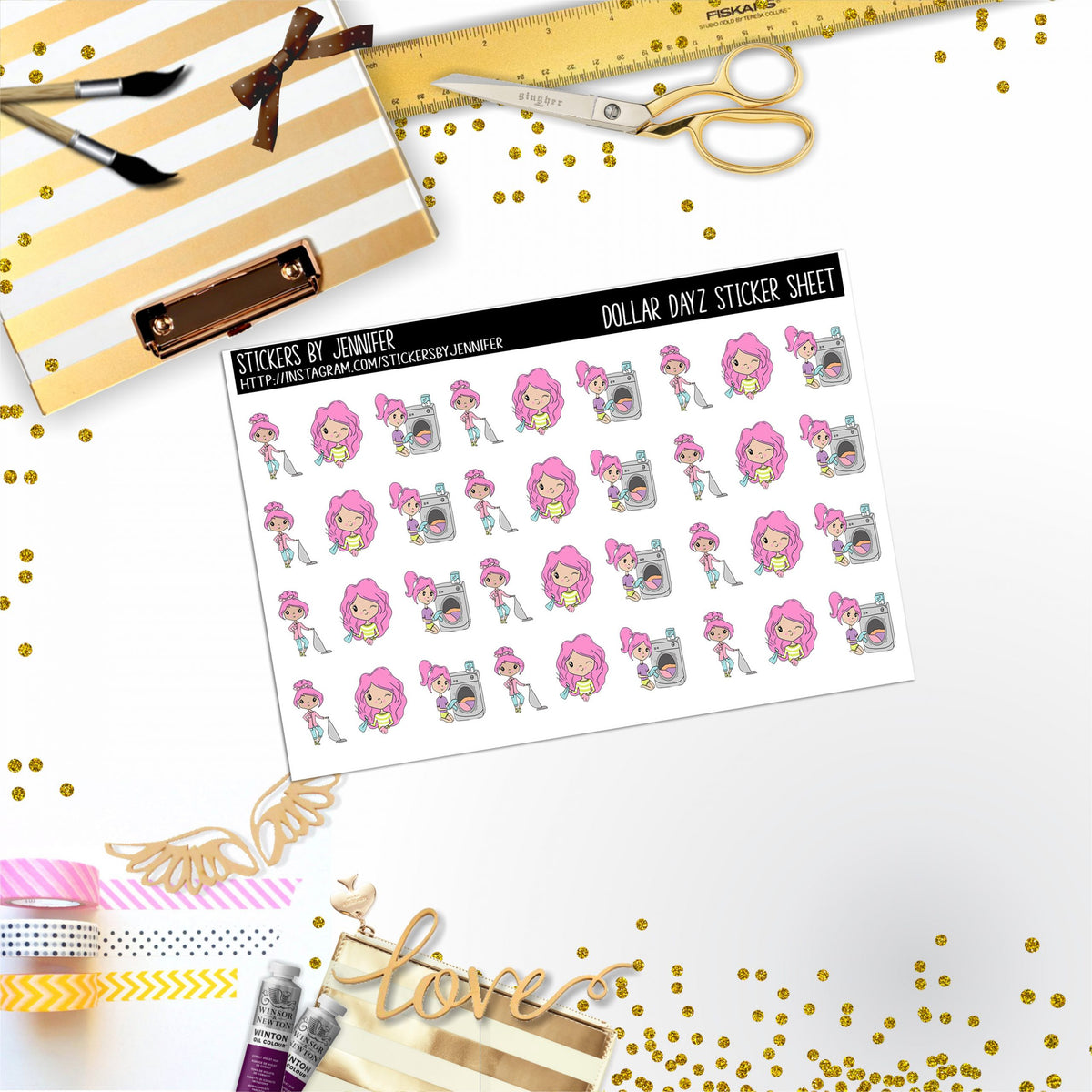 Deco Mini DD012, Planner Stickers, Bullet Journal, Functional Planner Stickers, Stationary Stickers