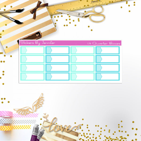 Quarter Boxes 012 Planner Stickers, Journal Stickers, Functional Planner Stickers, Stationary Stickers