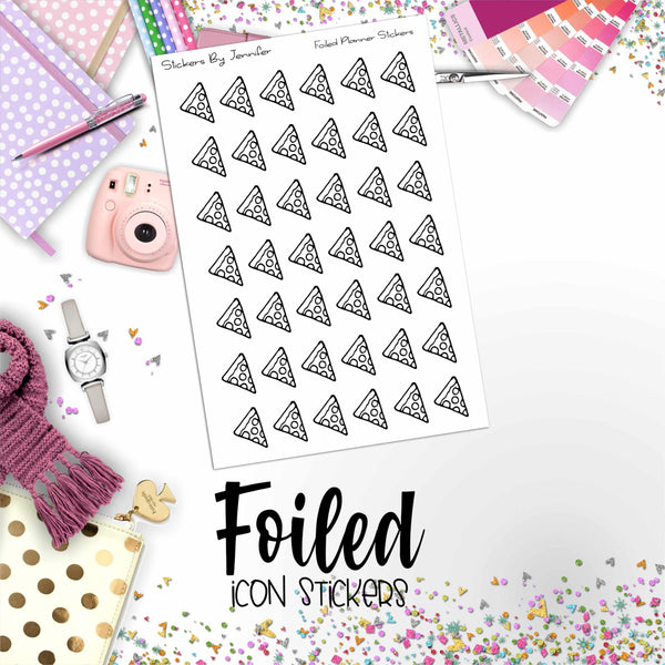 Pizza Foiled Functional Sticker Sheet