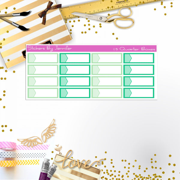 Quarter Boxes 014 Planner Stickers, Journal Stickers, Functional Planner Stickers, Stationary Stickers
