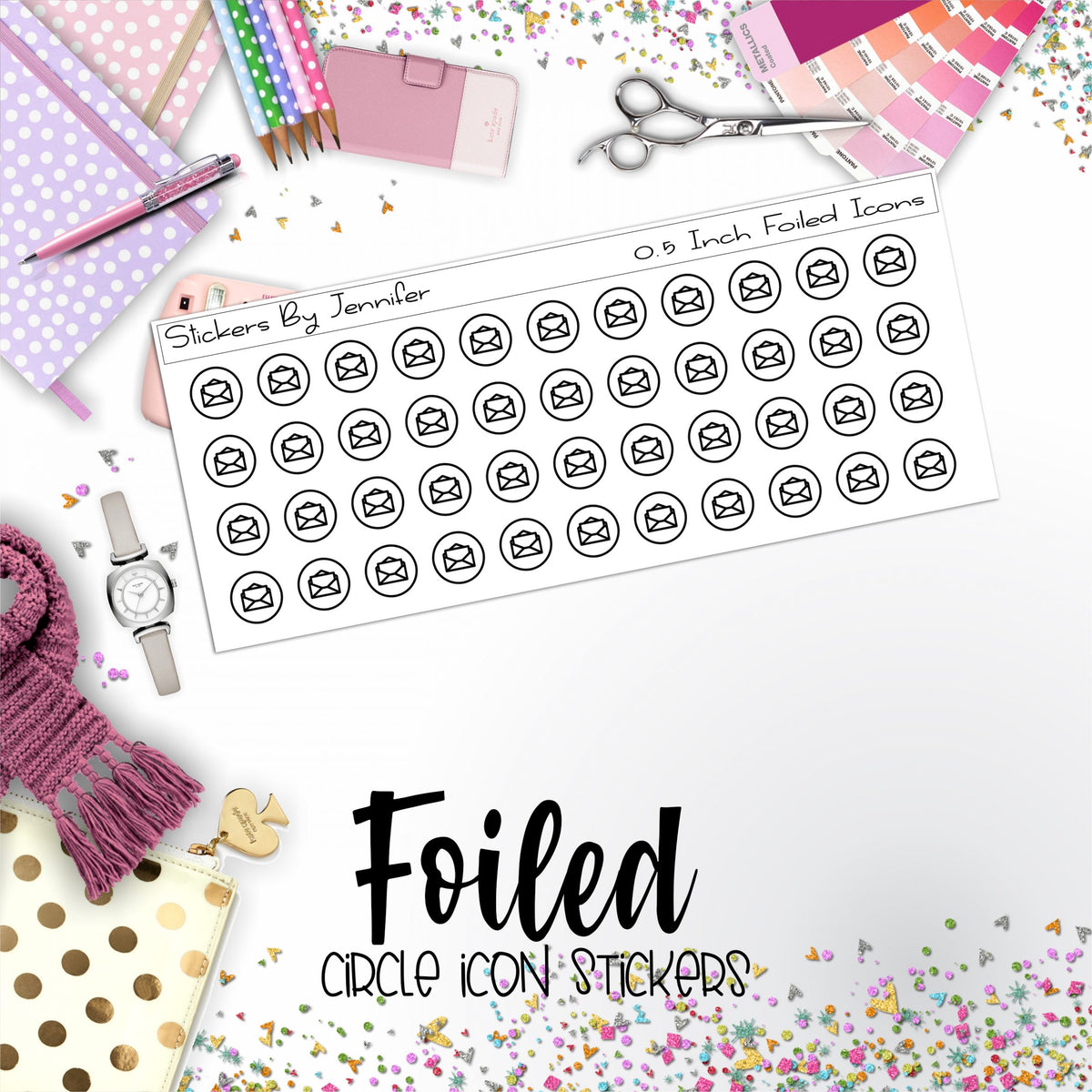 Mail P-152 Functional Icons Sticker Sheet