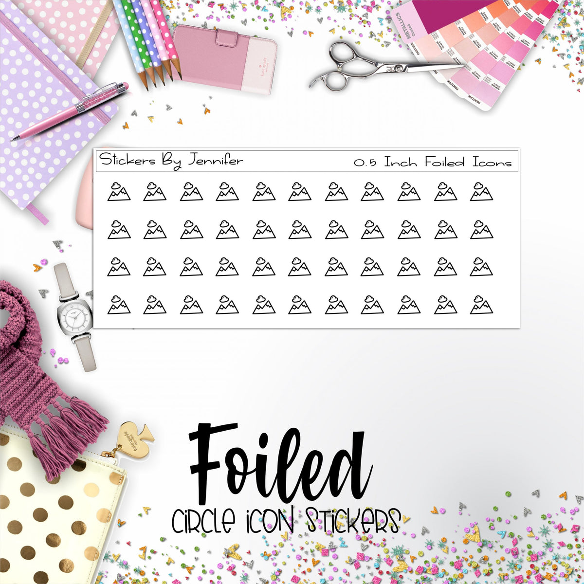 Mountain P-162 Functional Icons Sticker Sheet