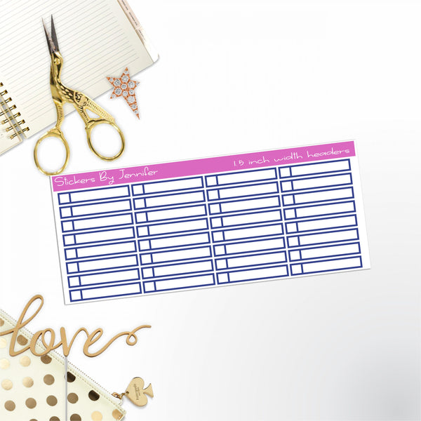 Task Headers P-17 Planner Stickers