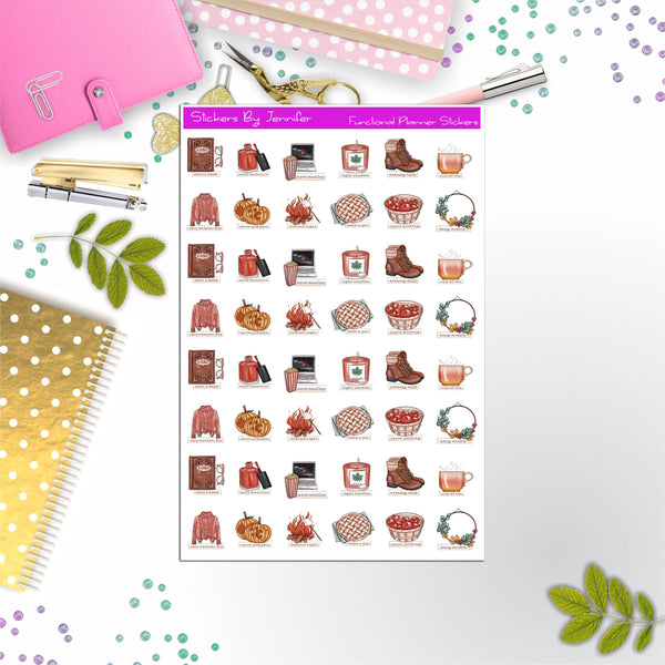 Fall Bucket List Stickers, Planner Stickers, Journal Stickers, Functional Planner Stickers, Stationary Stickers