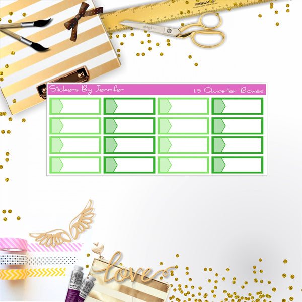 Quarter Boxes 018 Planner Stickers, Journal Stickers, Functional Planner Stickers, Stationary Stickers